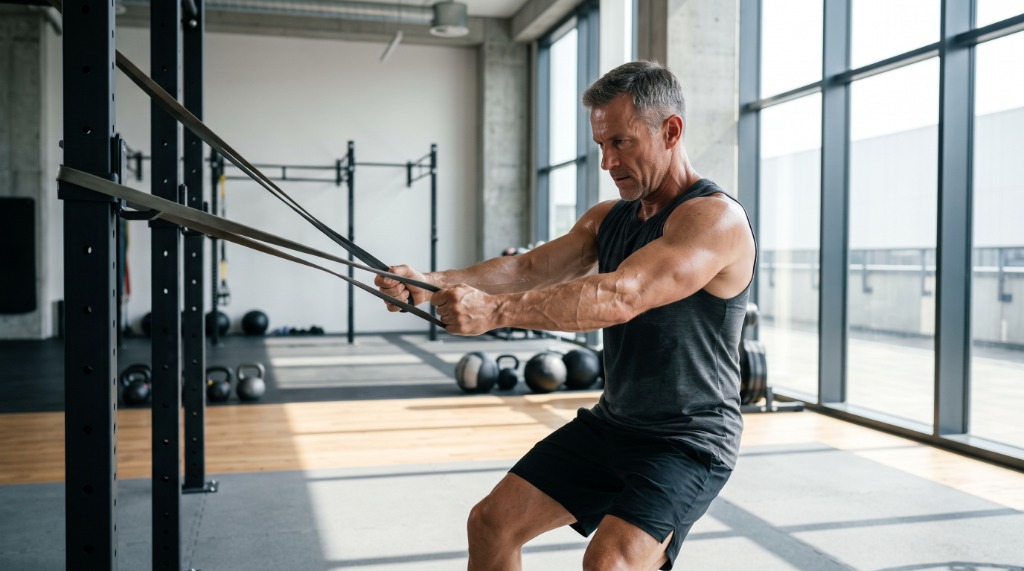 Allenamento e condizionamento muscolare maschile in palestra